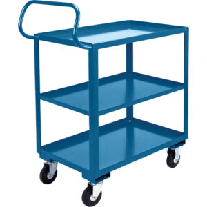 Ergonomic Shelf Truck, 800 lbs. Capacity, Steel, 26" W x 37" H x 38" D, Lip Up - ML884