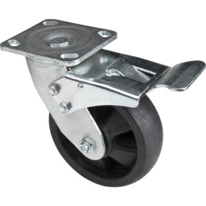 Hi-Temp Caster, Swivel with Brake, 6" (152.4 mm), Nylon, 880 lbs. (399 kg.) - ML863