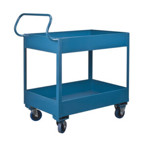 Deep Lipped Service Cart, 2 Tiers, 24" W x 47" H x 36" D, 1200 lbs. Capacity - MN395