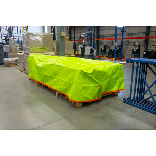 High-Visibility Heavy-Duty Woven Tarp, , Orange/Green, 20' x 30' x 12 mils - NAA097 - Image 5