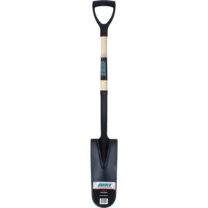 Heavy-Duty Drain Spade, Carbon Steel, 16" x 6" Blade,  29" L, D-Grip Handle - NN239