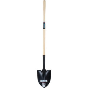 Round Point Shovel, Tempered Steel Blade, Hardwood, Straight Handle - NN244