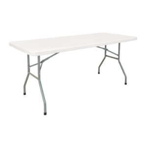 Folding Table, Rectangular, 60" L x 30" W, Polyethylene, White - OR328