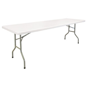 Folding Table, Rectangular, 96" L x 30" W, Polyethylene, White - ON600
