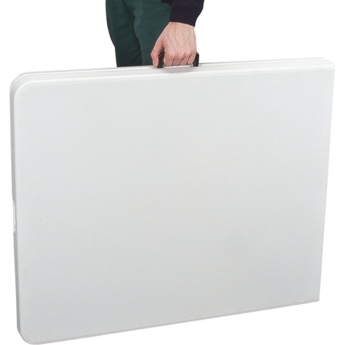 Fold-in-Half Table, Rectangular, 72" L x 30" W, Polyethylene, White - ON601 - Image 2