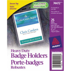 Badge Holder ID Card Avery - Heavy Duty 25/pack #OQ422