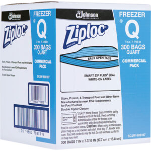 Ziploc® Storage Bags 7-7/16" x 7" (300/box) #OQ994