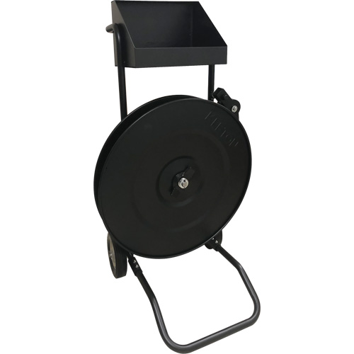 Strapping Dispenser, Polypropylene/Polyester/Steel Straps, 8"/16" Core Dia., 3"/8"/6"Roll Width - PG283