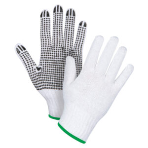 Dotted String Knit Gloves, Poly/Cotton, Single Sided, 7 Gauge, Medium - SAN490