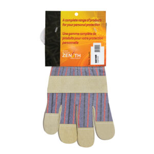 Superior Comfort Fitters Gloves, Large, Split Pigskin Palm, Cotton Inner Lining - SAO156R