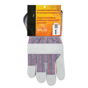 Rugged Fitters Gloves, X-Large, Split Cowhide Palm, Cotton Inner Lining - SAP228R