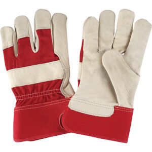 Premium Dry-Palm Fitters Gloves, Large, Grain Cowhide Palm, Cotton Inner Lining - SAP233