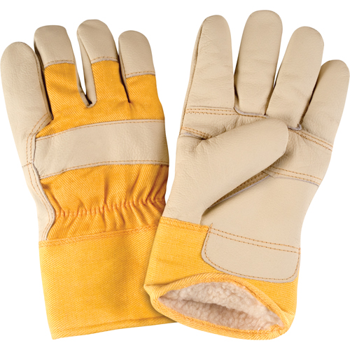 Standard-Duty Winter-Lined Fitters Gloves, 2X-Large, Grain Cowhide Palm, Boa Inner Lining - SDL887