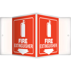 Sign "Fire Extinguisher" Projection 6" x 5" Plastic - #SAW439