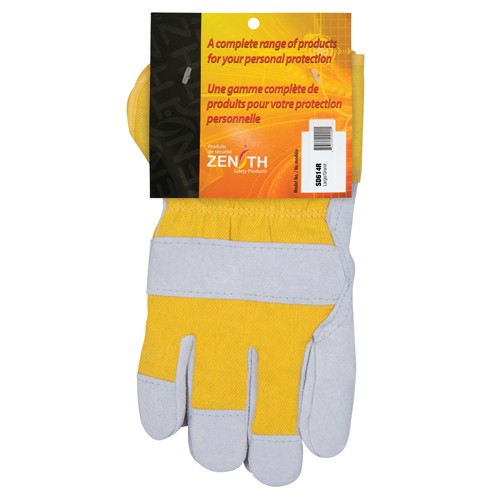 Winter-Lined Fitters Gloves, Large, Split Cowhide Palm, Boa Inner Lining - SD614R
