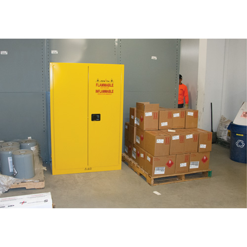 Flammable Storage Cabinet, Self-Closing, 2 Door, 43" W x 18" H x 65" D - SGU466 - Image 5