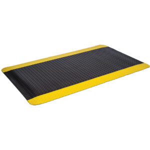 Mats Anti-Fatigue Diamond Plate Anti Fatigue Mat, 15/16" Thick, 4'W x 6'L, Black/Yellow Border - #DAB216-EQ