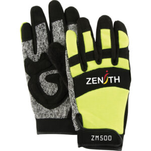 ZM500 High-Visibility Cut-Resistant Mechanic's Gloves, HPPE Palm, Size 2X-Large - SDP436
