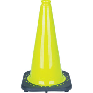 Premium Traffic Cone, 18", Lime Green - SDS932