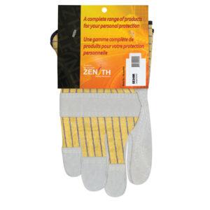 Superior Double-Palm Fitters Gloves, Large, Split Cowhide Palm, Cotton Inner Lining - SE349R