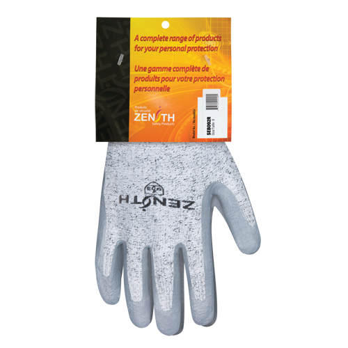 Seamless Stretch Cut-Resistant Gloves, Size 9, 13 Gauge, Nitrile Coated, HPPE Shell, EN 388 Level 3 - SEB092R