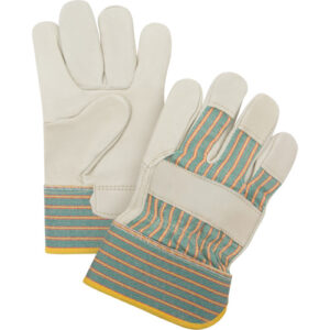 Abrasion-Resistant Fitter's Gloves, Medium, Grain Cowhide Palm - SEB100