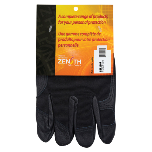 ZM300 Mechanic's Gloves, Grain Leather Palm, Size X-Large - SEB230R