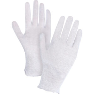 Lightweight Inspection Gloves, Poly/Cotton, Unhemmed Cuff, Men's - SEE784