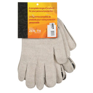 Heavyweight Dotted String Knit Gloves, Poly/Cotton, Single Sided, 7 Gauge, Large - SEE941R
