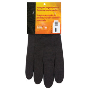 Jersey Gloves, Large, Brown, Unlined, Knit Wrist - SEE950R