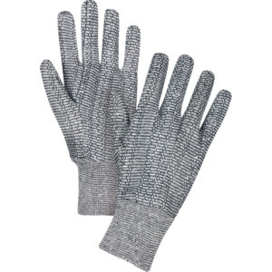 Jersey Gloves, Large, Salt & Pepper, Unlined, Knit Wrist - SEE951