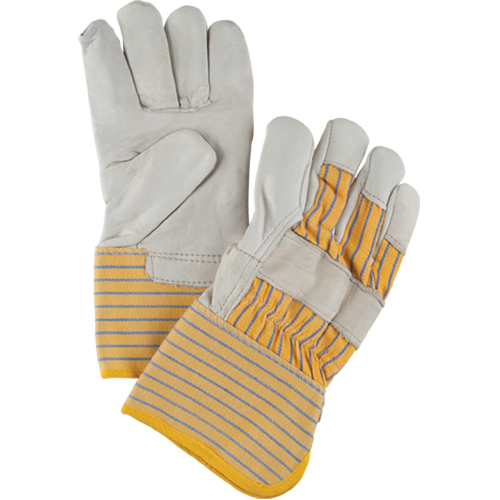 Abrasion-Resistant Winter-Lined Fitters Gloves, Large, Grain Cowhide Palm, Cotton Fleece Inner Lining - SEF236