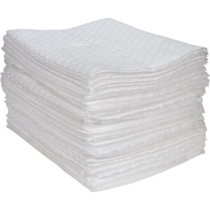 Fine Fibre Sorbent Pads, Oil Only, 15" x 17", 30 gal. Absorbancy - SEH974