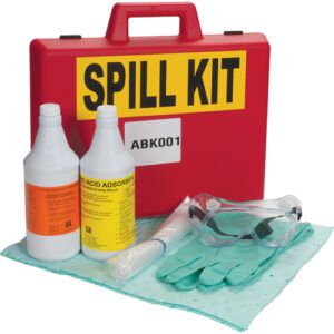 Lab Acid/Base Spill Kit, Hazmat, Case, 1 US gal. Absorbancy - SEI269