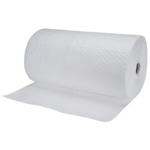 Industrial-Grade Fine Fibre Sorbent Rolls, Mediumweight, 150' L x 30" W, 50 gal. Absorbancy - SEI961