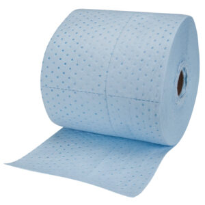 Blue Bonded Sorbent Rolls, Lightweight, 150' L x 15" W, 20 gal. Absorbancy - SEJ194