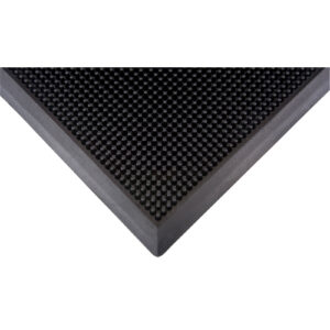 Outdoor Entrance Matting, Rubber, Scraper Type, Textured Pattern, 3' x 6', Black - #SFQ531
