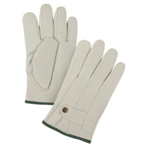 Premiun Winter-Lined Ropers Gloves, Medium, Grain Cowhide Palm, Fleece Inner Lining - SFV188