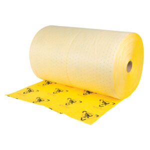 Caution Rolls -High Visibility Absorbents, Heavyweight, 150' L x 30" W, 57 gal. Absorbancy - SGC494