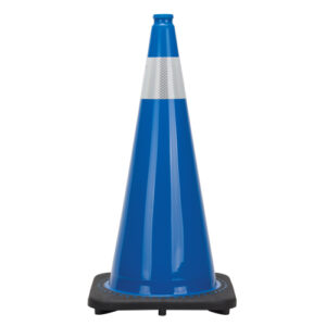 Premium Traffic Cone, 28", Blue, 4" Reflective Collar(s) - #SGD694