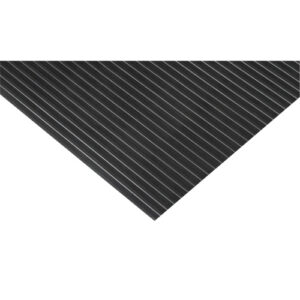 Wide Channel Matting, Runner, 3' x 25' x 1/8", Black - SGU754