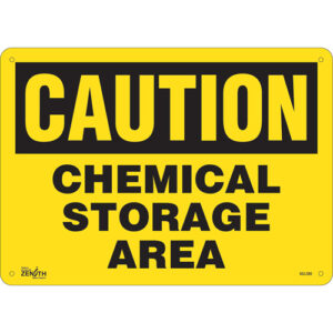 "Chemical Storage Area" Sign, 10" x 14", Aluminum, English - SGL586