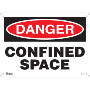 "Confined Space" Sign, 10" x 14", Plastic, English - SGL597