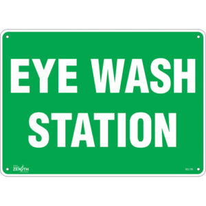 "Eye Wash Station" Sign, 10" x 14", Aluminum, English - SGL736