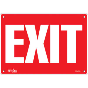 "Exit" Sign, 7" x 10", Aluminum, English - SGM060