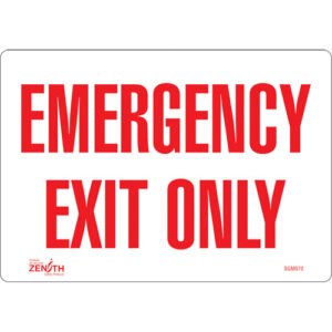 "Emergency Exit" Sign, 7" x 10", Vinyl, English - SGM070