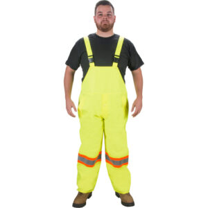 RZ1000 Rain Bib Pants, Large, High Visibility Lime-Yellow - SGM203