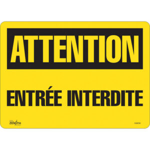 "Entr?e Interdite" Sign, 10" x 14", Vinyl, French - SGM296