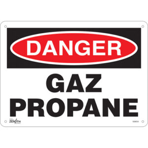 "Gaz Propane" Sign, 10" x 14", Aluminum, French - SGM334