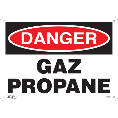 "Gaz Propane" Sign, 10" x 14", Aluminum, French - SGM334
